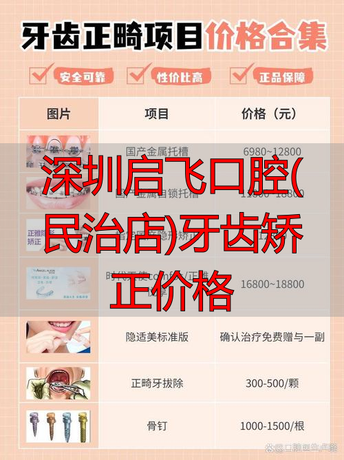深圳艺星牙齿矫正费用_深圳艺星牙齿矫正医生_深圳启飞口腔(民治店)牙齿矫正价格