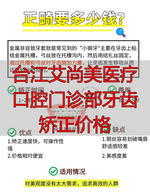 台江艾尚美医疗口腔门诊部牙齿矫正价格_口腔科正畸门诊_口腔医院矫正牙科