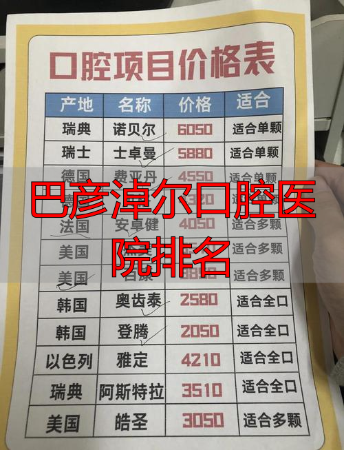 巴彦淖尔口腔医院排名_巴彦淖尔市医院口腔科医生_巴彦淖尔市牙科医院